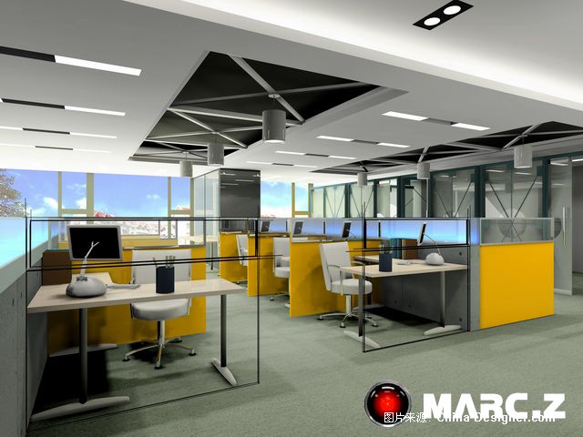 开敞办公空间001-marc.z的设计师家园-办公楼