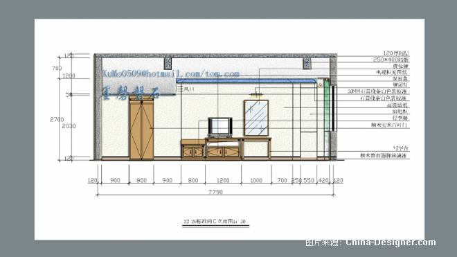 标准客房c立面图-徐墨的设计师家园-商场