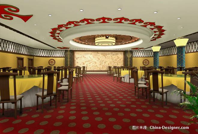 满洲里西山宾馆蒙式餐厅-炎炎的设计师家园-餐饮酒吧
