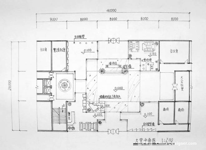 手绘平面图-max的设计师家园-酒店宾馆