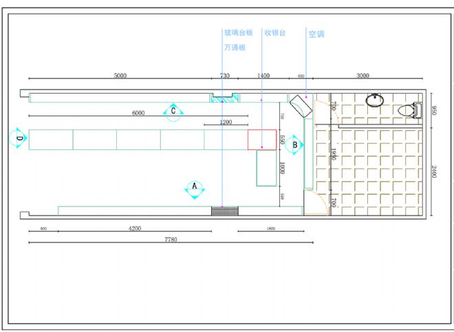 化妆品店平面图