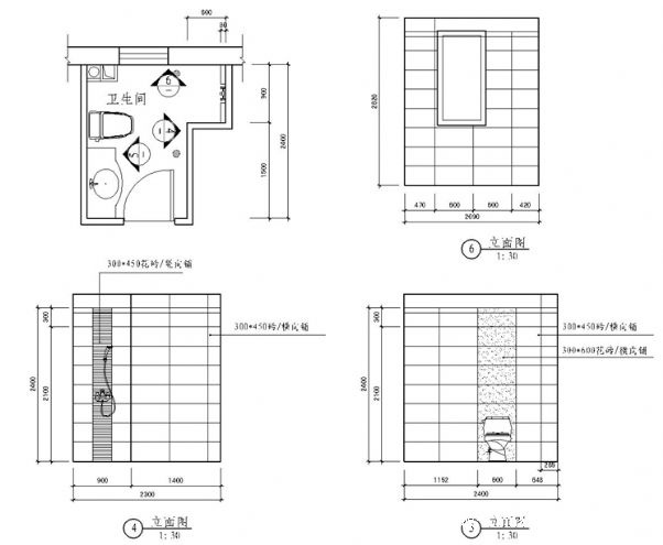 卫生间立面图