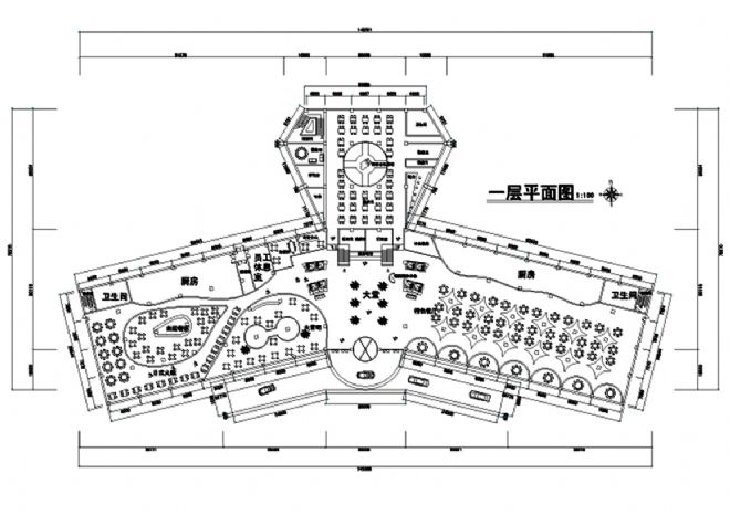 酒店一层平面图