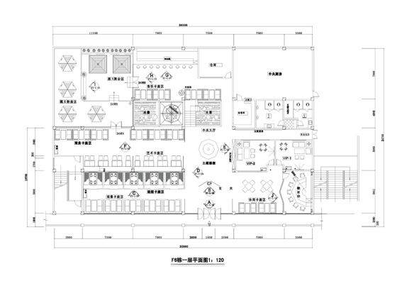 华尔牛西餐厅平面图1