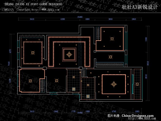 二层顶面布置图