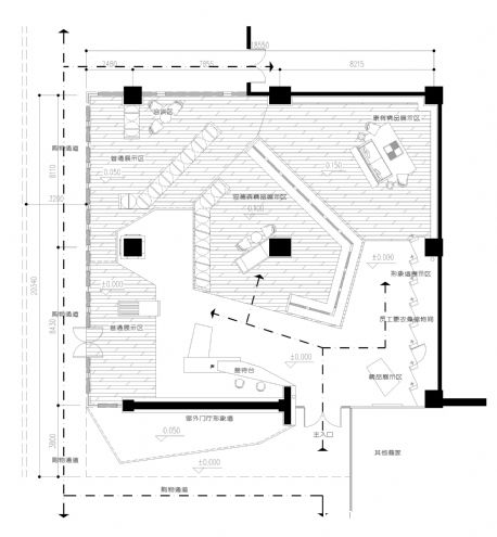 郫县圣象展厅平面功能布置图