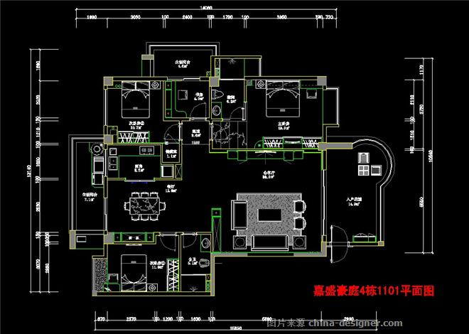 嘉盛豪庭4栋1101平面图(1)