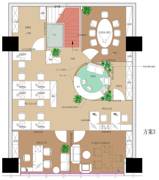 体验隔层小办公室平面设计方案之利弊-周-生的设计师家园-写字楼