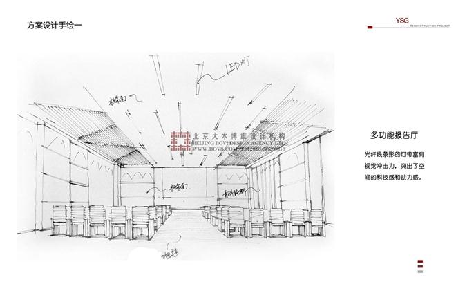 多功能报告厅手绘方案