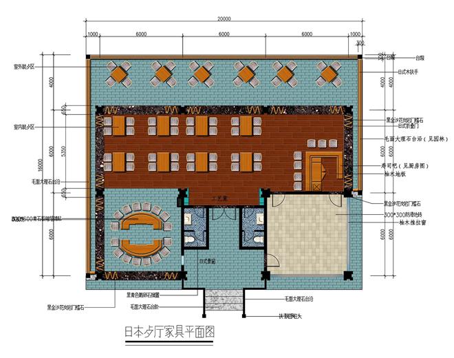 29日式餐厅平面布局图