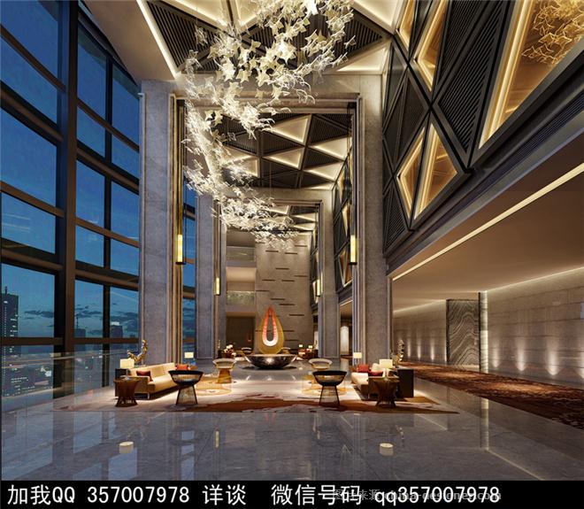 酒店大堂设计案例效果图-室内设计师93的设计师家园-政务酒店,经济型
