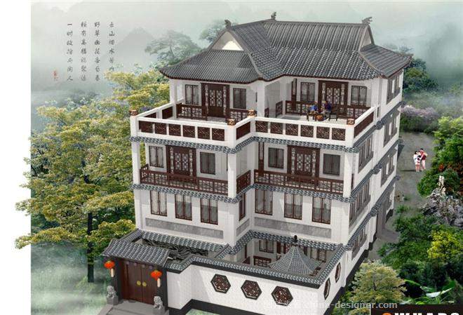 中式别墅外立面-蔡文华的设计师家园-独栋别墅