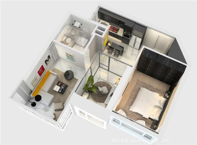 塔然塔建筑设计最新项目 上海多功能公寓-恩里克・塔然塔的设计师家园-两居,现代简约,闲静轻松,简约大气,奢华高贵,白色