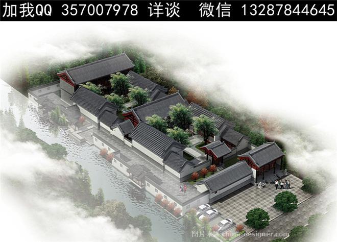 平房,酒店式公寓,现代简约, 北京四合院 中式仿古建筑 古建筑 二进