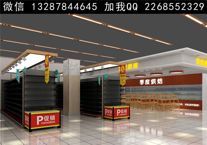 超市商店设计案例效果图-室内设计师93的设计师家园-建材店,蛋糕店