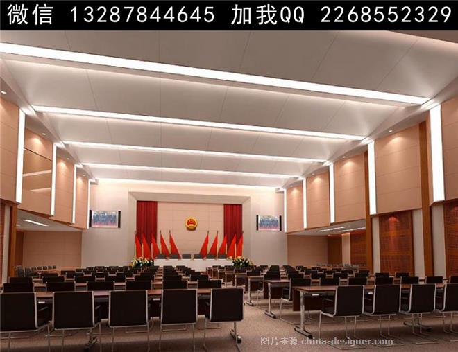法院 法庭设计案例效果图-室内设计师93的设计师家园-公共区,服务大厅