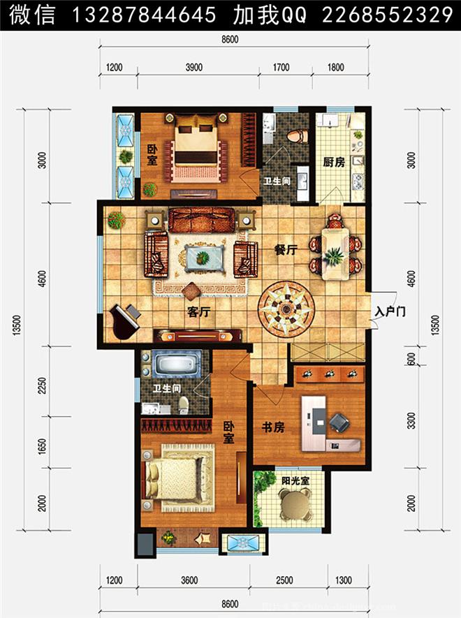 阁楼,四居,三居,现代简约,室内装修 户型图 装修效果图 房间平面图