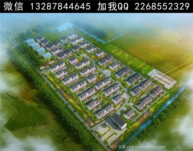 新农村建设规划设计案例鸟瞰效果图-景观设计装饰设计的设计师家园