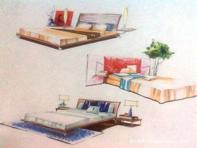 马克笔手绘单体001-杜鑫的设计师家园-卧室