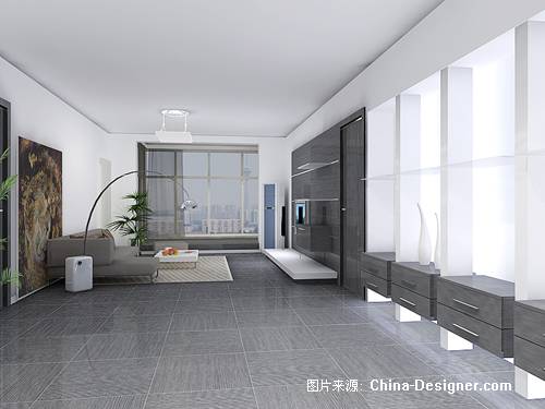 灰色地板欧式装修