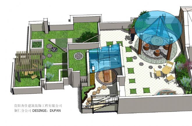 屋顶花园设计效果图3-杜涛安的设计师家园-屋顶花园设计