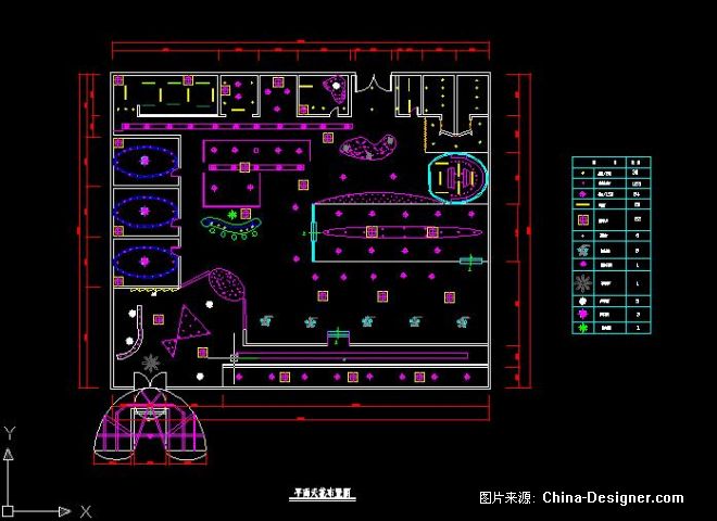 某餐厅天花布置图-王洪林的设计师家园-自由式