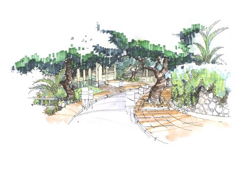 局部手绘别墅效果图3-田景杰的设计师家园-窗帘,绿色远洋3d家居设计软件图片