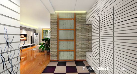 门厅隐形门-陕西宇众装饰工程公司的设计师家园-5-10万,三居,玄关