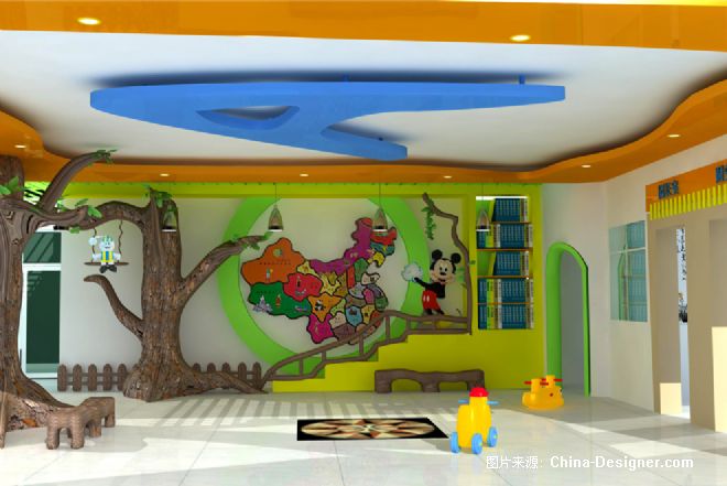 幼儿园大厅-深圳市灵动创意设计工程有限公司的设计师家园-现代