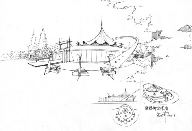 售楼部手绘效果图001-张遵杰的设计师家园-现代