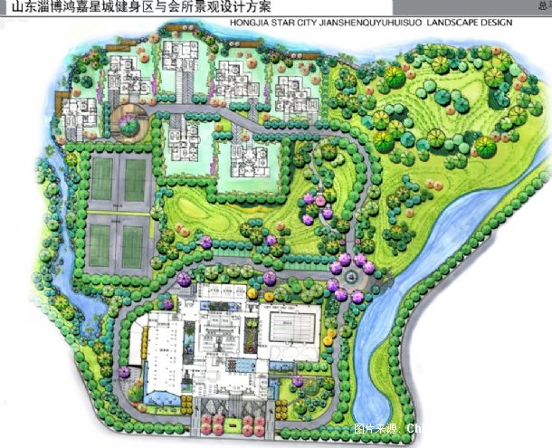 山东淄博健身区平面图-judylu的设计师家园-健身,植物