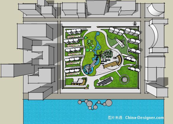 小区规划——顶视图-牛君的设计师家园-小区规划