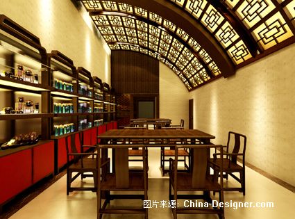 精品茶庄效果图-2-姚成鸿的设计师家园-棕色,中式