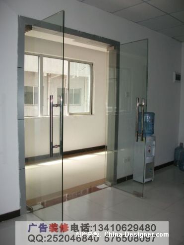 装修办公室-双开玻璃门-深圳市智鼎装饰设计有限公司的设计师家园