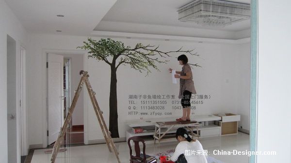 作者:长沙墙绘公司-子非鱼手绘墙            设计类型:室内设计
