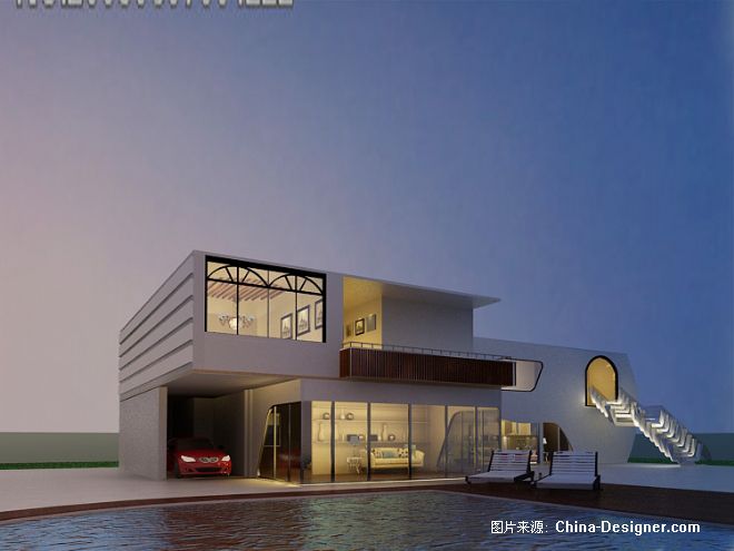 小型概念建筑设计-梁荣涛的设计师家园-别墅,白色,现代