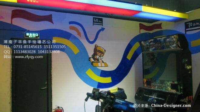 《墙绘电玩城游戏厅背景》-设计师:长沙墙绘公司-子非