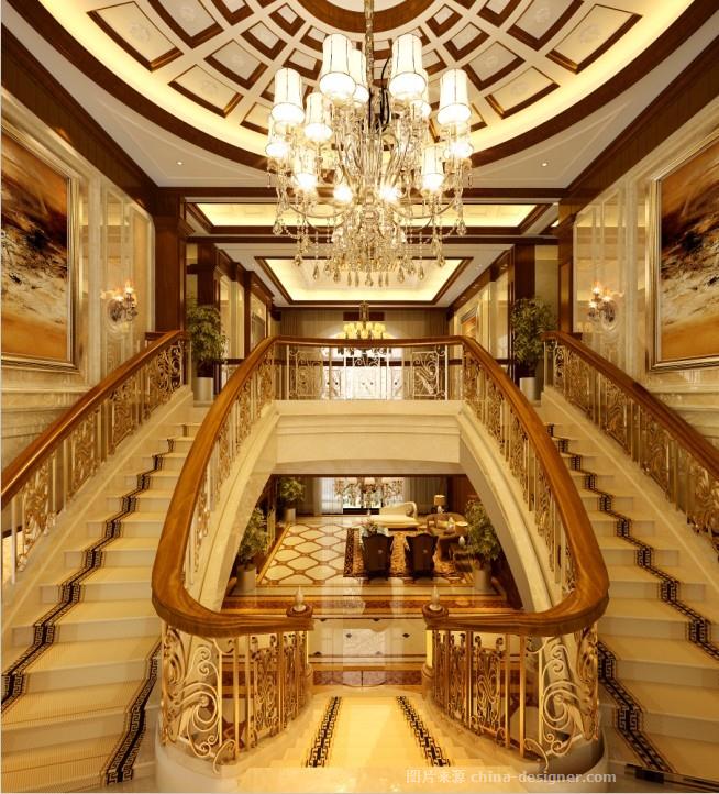 酒店 别墅楼梯大厅 旋转楼梯效果图-慧城设计工程有限公司的设计师