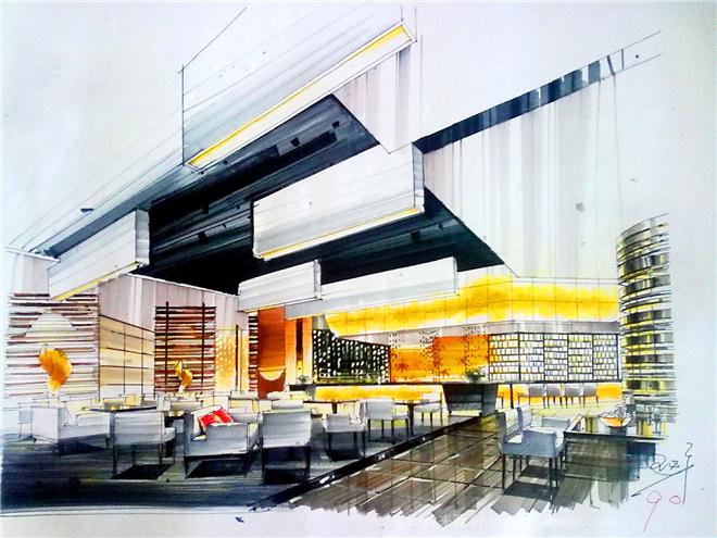 餐饮空间手绘-王必广的设计师家园-178164