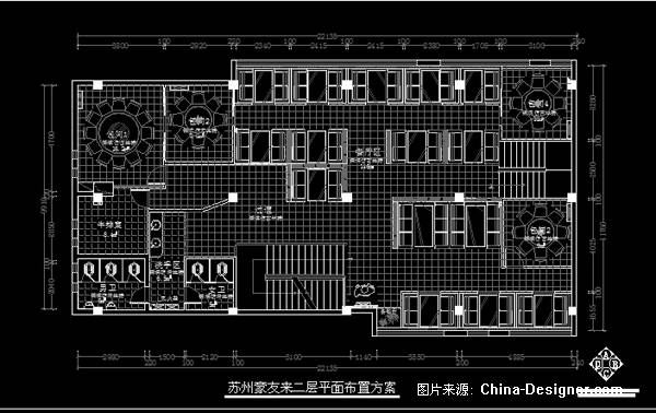 蘇州豪友來西餐廳二層平面方案-蘭新福的設計師家園-餐飲酒吧