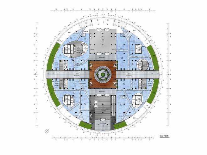 杭州市民中心g座建筑(中庭)及公共区域(200701)\平面图