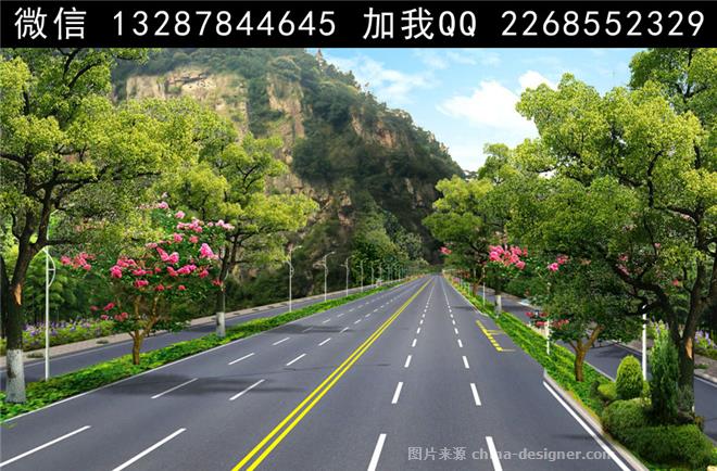 生态 设计 环境设计 景观设计 绿化配置 市政道路绿化 道路绿化效果图